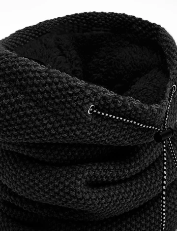 Fular Circular Reserved, negru Negru