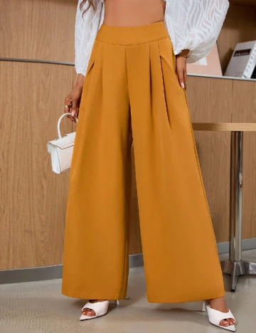 Pantaloni SHEIN, mustar
