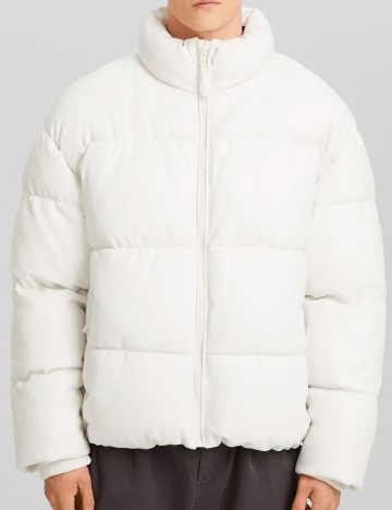 
						Geaca Bershka, alb