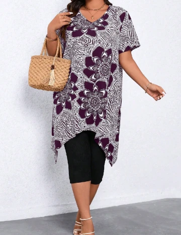 Compleu SHEIN CURVE, mov/negru