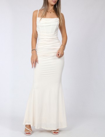 
						Rochie lunga Parthea, ecru