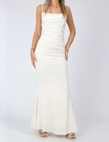 Rochie lunga Parthea, ecru