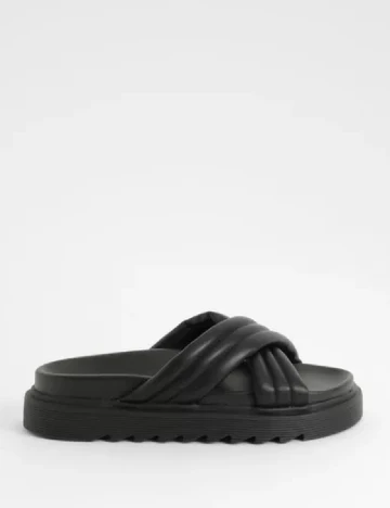 Slapi Boohoo, negru Negru