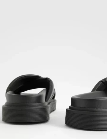 Slapi Boohoo, negru Negru