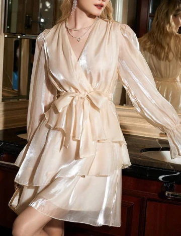 Rochie scurta SHEIN, crem