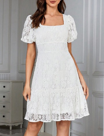 
						Rochie scurta Ticosa, alb