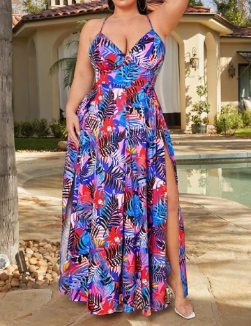 Rochie lunga SHEIN CURVE, mix culori
