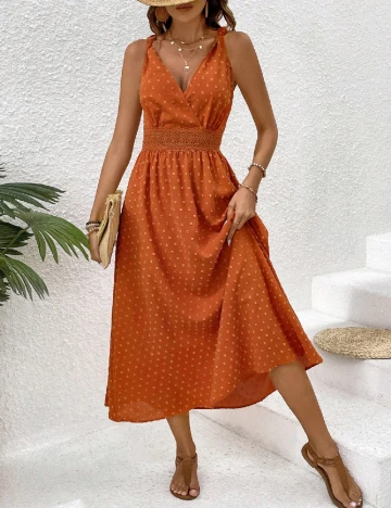 Rochie lunga SHEIN, caramiziu