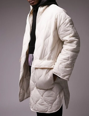 Geaca Topman, ecru