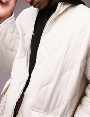 Geaca Topman, ecru