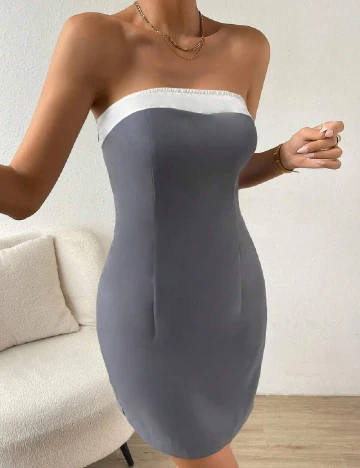 Rochie scurta SHEIN, gri