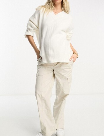 Pulover Asos Maternity, ecru