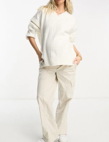 Pulover Asos Maternity, ecru