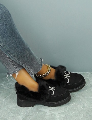
						Mocasini SHEIN, negru