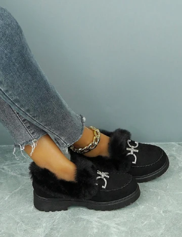 Mocasini SHEIN, negru Negru