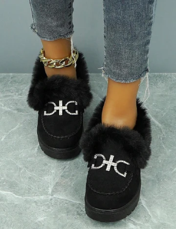 Mocasini SHEIN, negru Negru