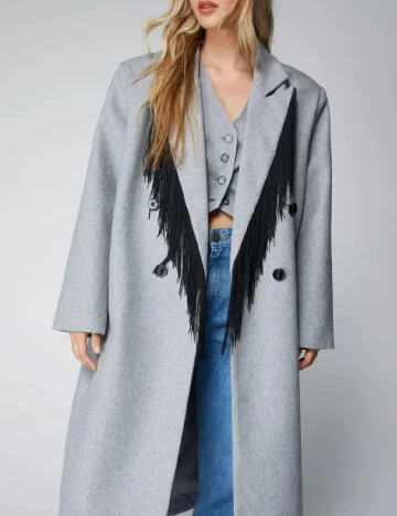 Palton Nasty Gal, gri