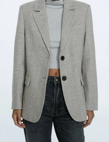 Palton Stradivarius, gri