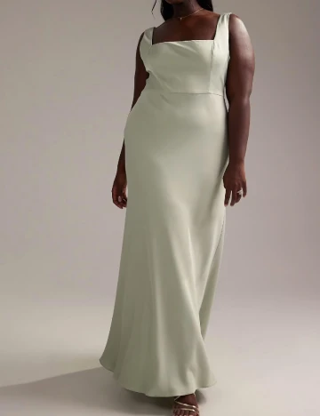 Rochie lunga ASOS Curve, verde