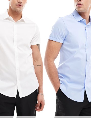 
						Set camasi 2 bucati ASOS, mix culori