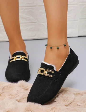 Mocasini SHEIN, negru Negru