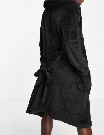 Halat de baie ASOS, negru Negru