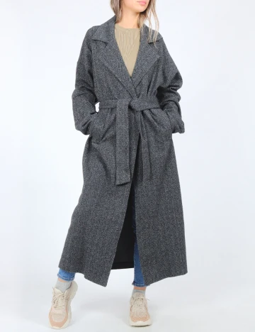 Palton Noisy May, gri/negru Gri