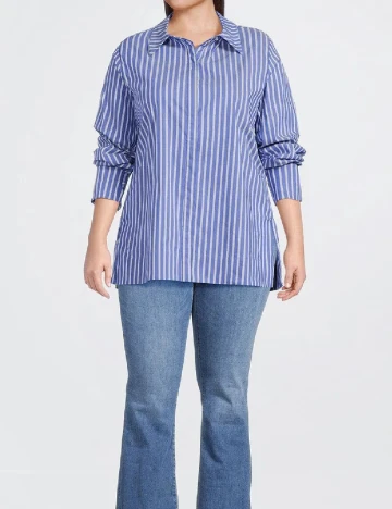 Camasa Karen Millen Plus Size, albastru