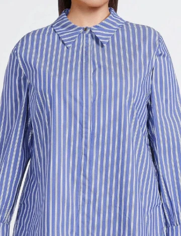 Camasa Karen Millen Plus Size, albastru