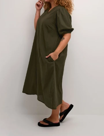 Rochie medie Kaffe Curve, verde