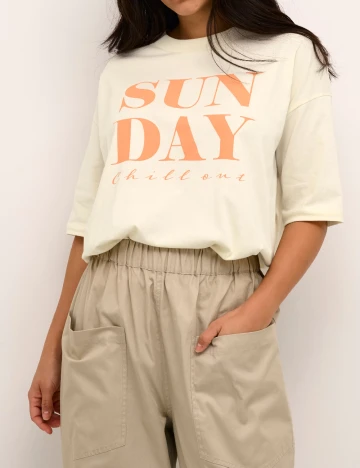 Tricou Kaffe, bej