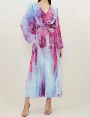 
						Rochie lunga Karen Millen, mix culori