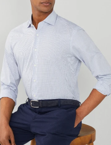 Camasa HACKETT, alb/albastru Albastru