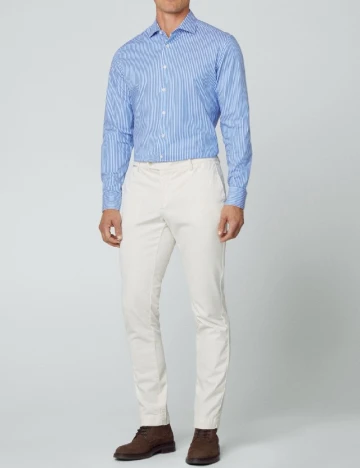 Camasa HACKETT, alb/albastru Albastru