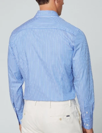 Camasa HACKETT, alb/albastru Albastru