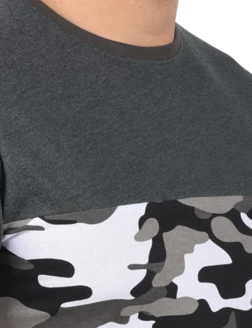 Tricou !Solid, gri Gri