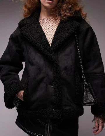 Jacheta Top Shop, negru Negru