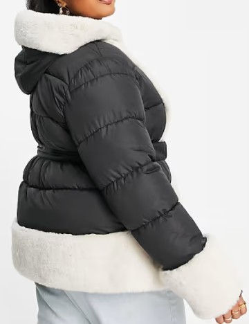 Geaca ASOS Curve, negru