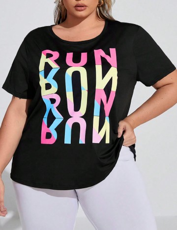 
						Tricou SHEIN CURVE, negru