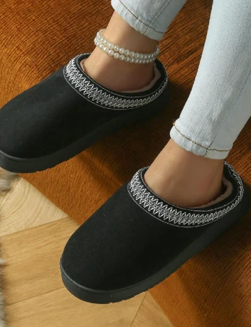 Papuci de Casa SHEIN, negru Negru