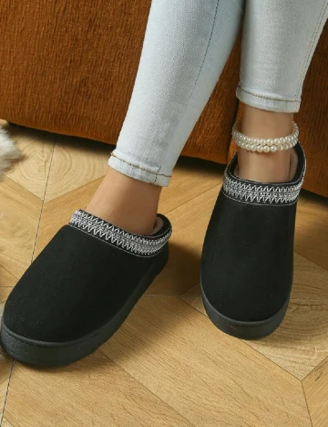 Papuci de Casa SHEIN, negru Negru