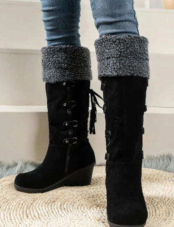 Cizme SHEIN, negru Negru