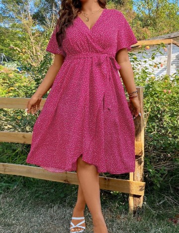 
						Rochie medie SHEIN CURVE, roz