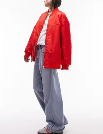 Geaca Oversize Top Shop, rosu