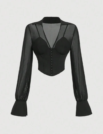 Top SHEIN, negru