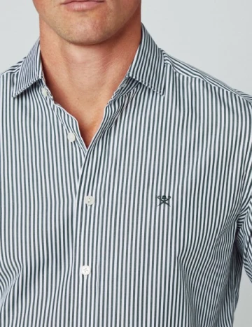 Camasa HACKETT, alb/verde