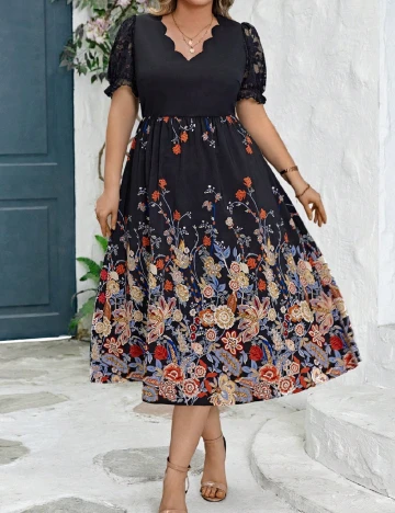 Rochie medie SHEIN CURVE, negru