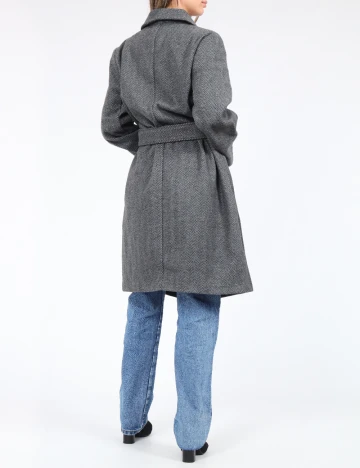 Palton Vero Moda, gri inchis