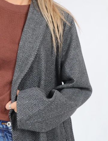 Palton Vero Moda, gri inchis