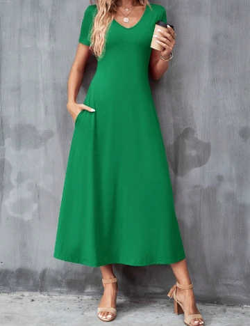 Rochie lunga SHEIN, verde